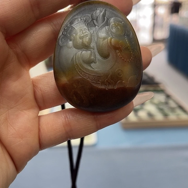 和田玉吊坠(不含链)未镶嵌绪**升