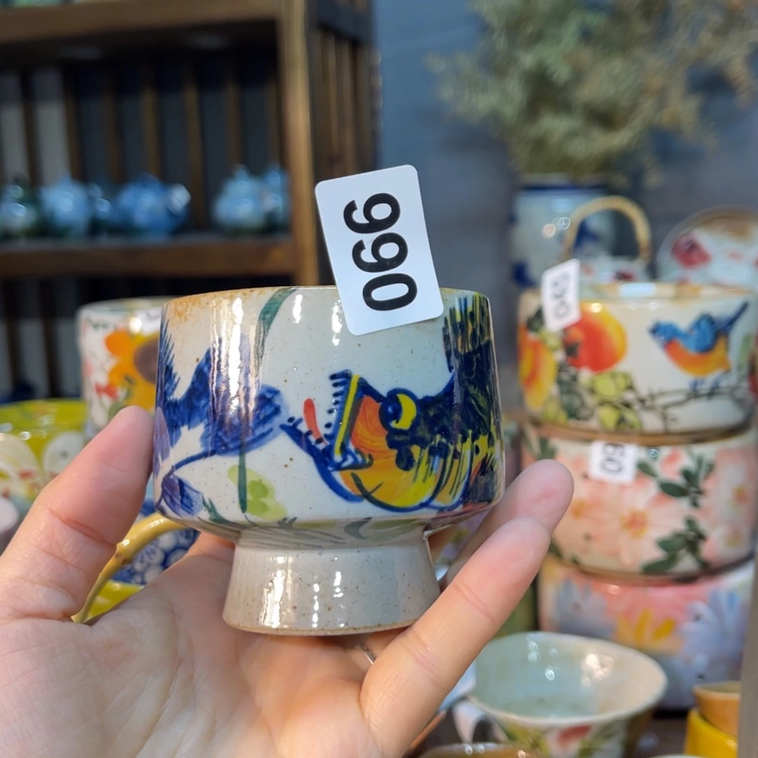 杯素浅陶瓷手工手绘