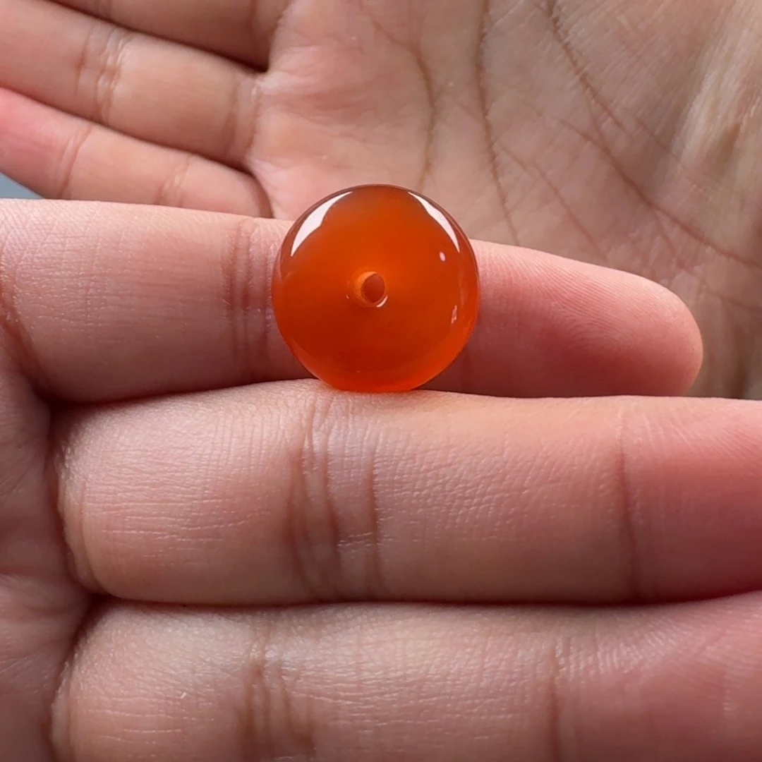 南红玛瑙未镶嵌平安扣17.3*8mm