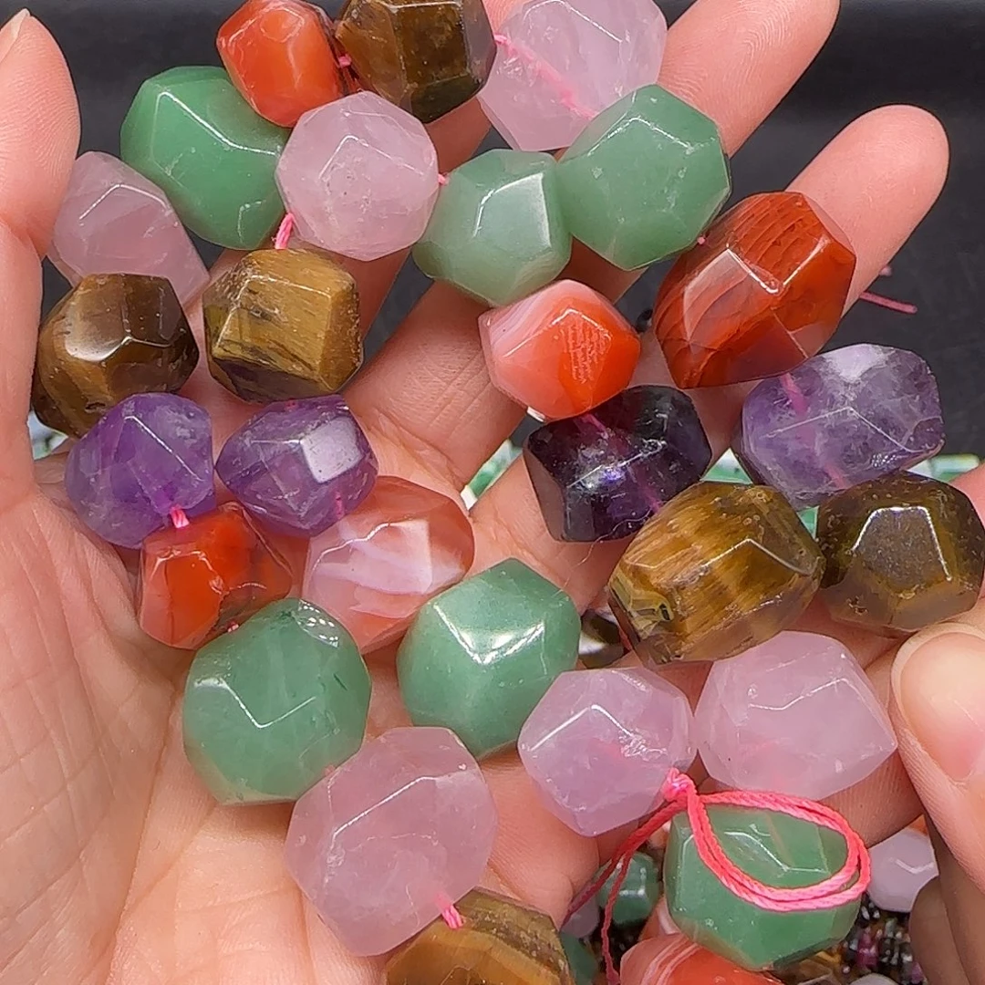 玛瑙/玉髓合金珠宝半成品多宝17mm一条