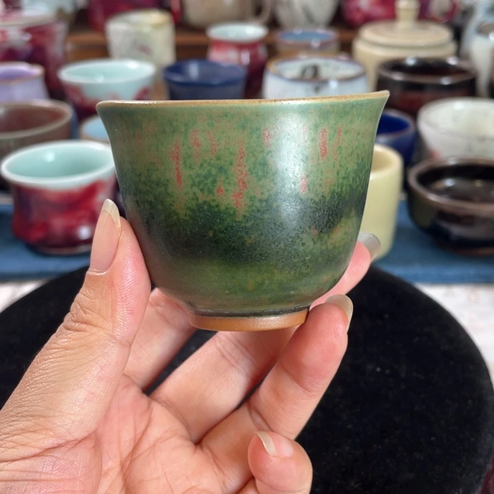 摆件向****9钧瓷炉钧元宝杯