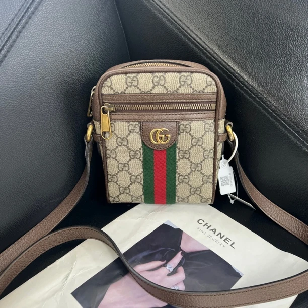 95新 GUCCI/古驰 捐金沉珠/相机包单肩