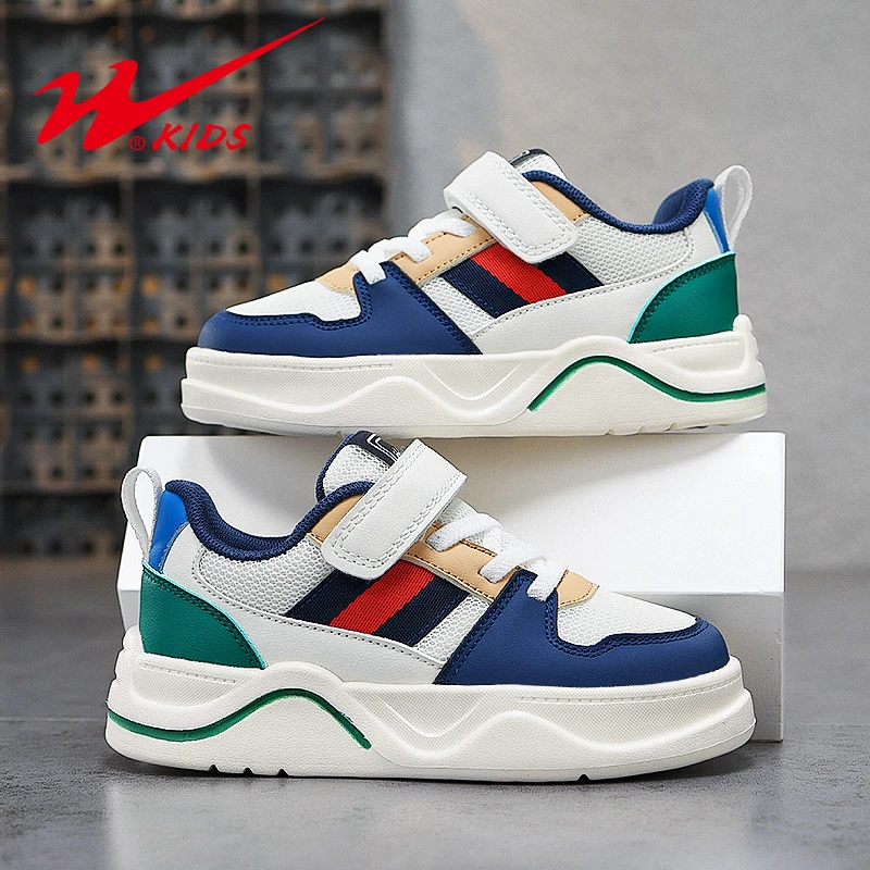 双星儿童板鞋男童鞋子6-12岁潮流2025春季小孩网面透气学生运动鞋