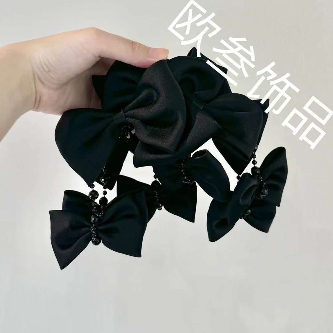 zj418大版蝴蝶结13cm鲨鱼夹发饰气质优雅高级百搭精致纯手工头饰