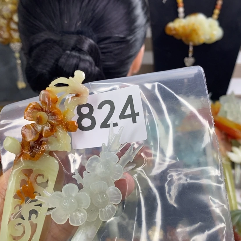 【闪购商品】岫玉发饰未镶嵌一*安