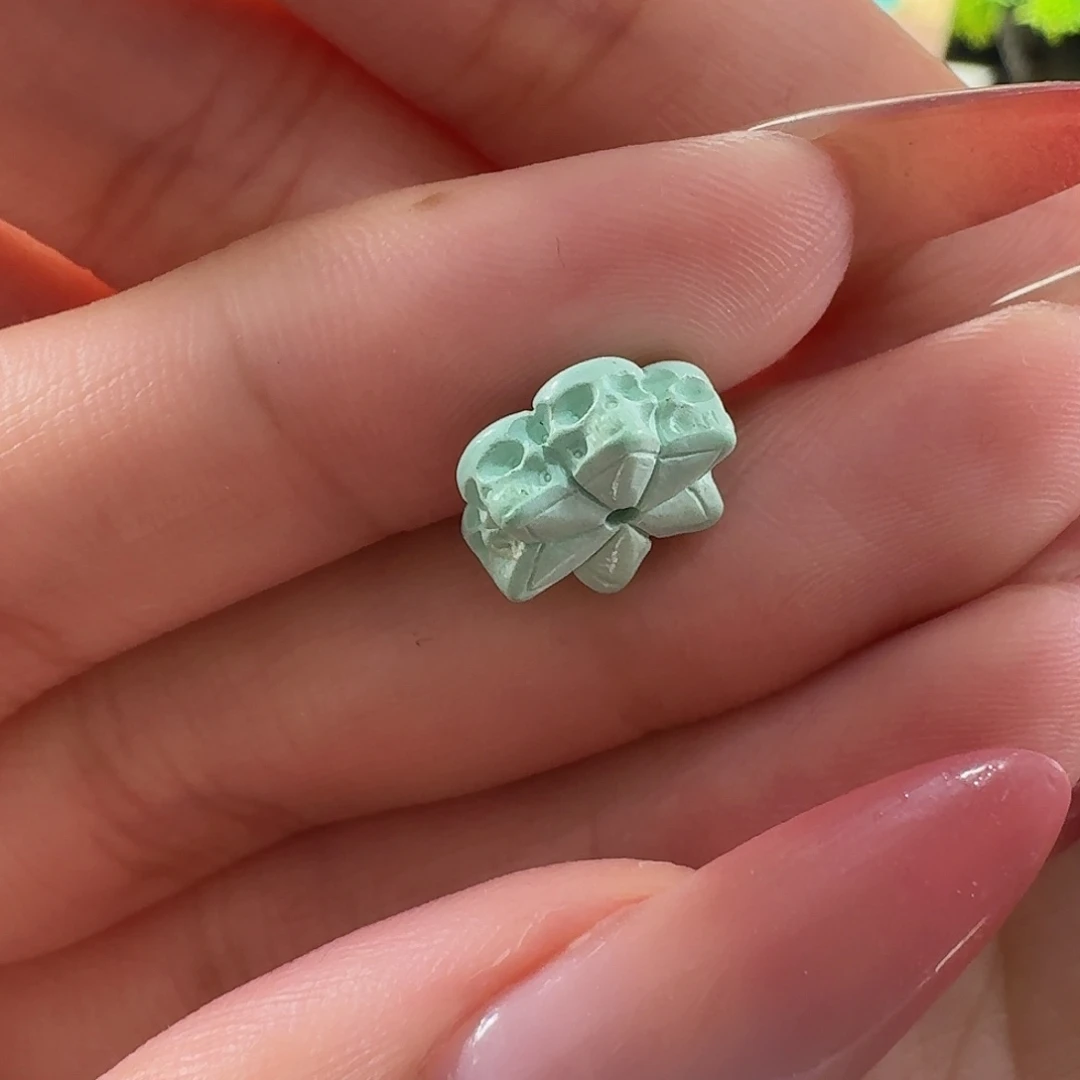 绿松石未镶嵌吊坠(不含链)骷髅花