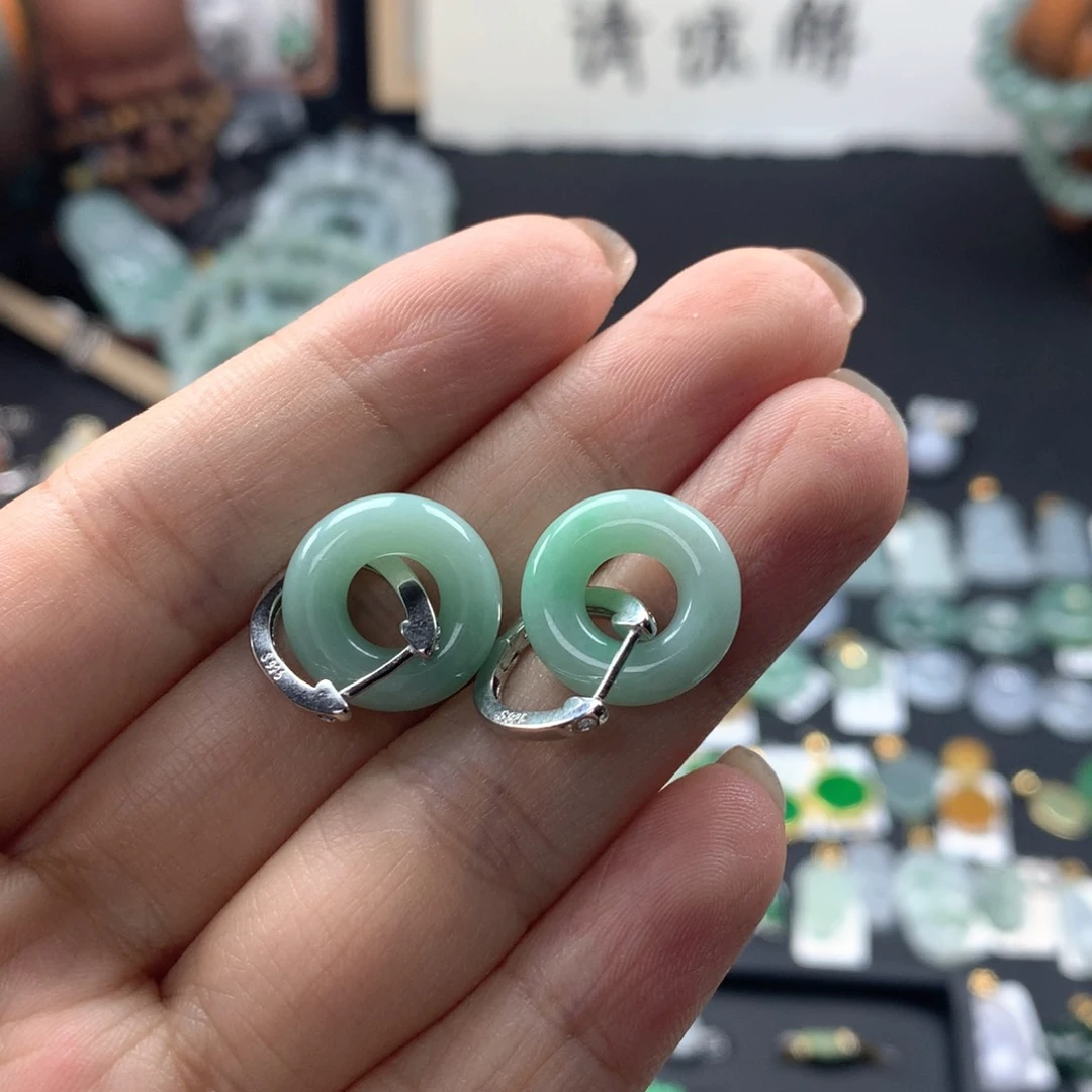 颈饰银S925镶嵌翡翠霖*