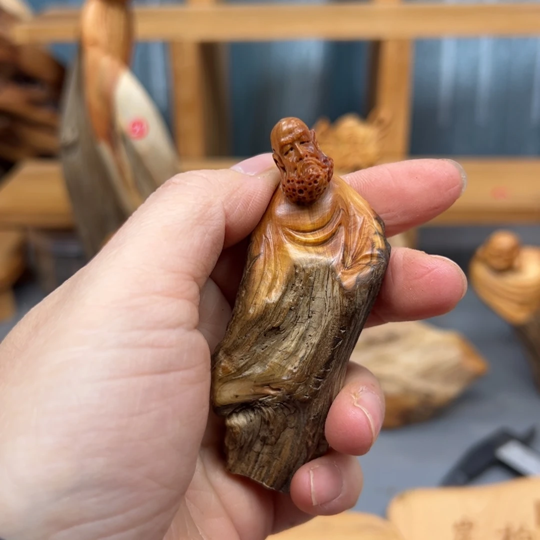 柏木崖柏木摆件手把件，64