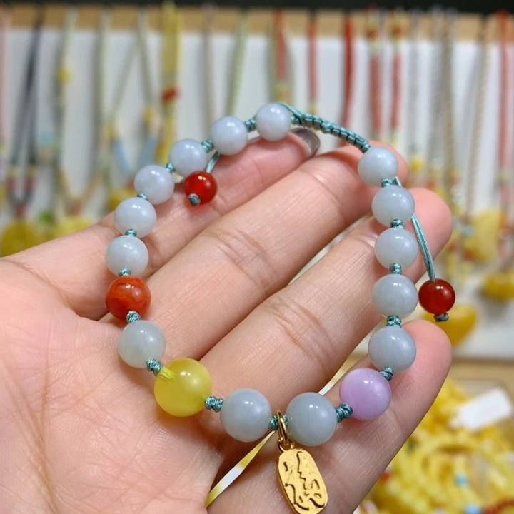 翡翠未镶嵌手链7mm