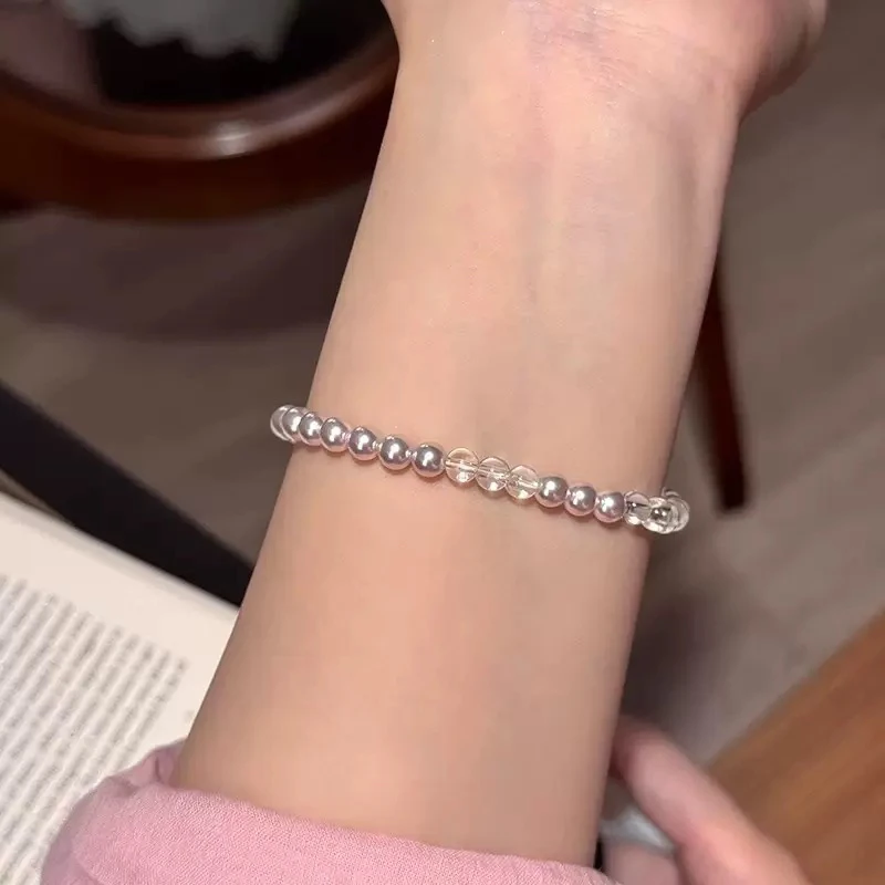 天然草莓晶曼塔玫瑰施家珍珠手链百搭风闺蜜原创设计简约气质女