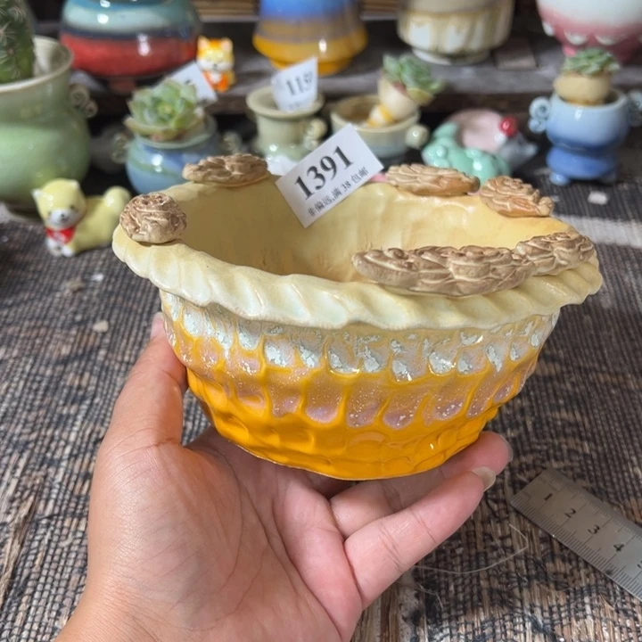 口12 手工花盆满30包邮