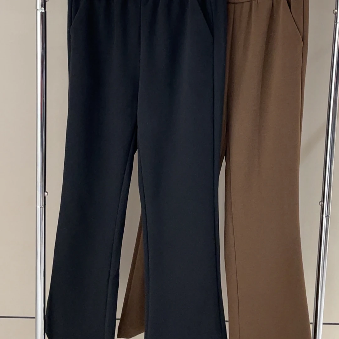 胖人坊醋酸羊毛微喇裤01454裤长100