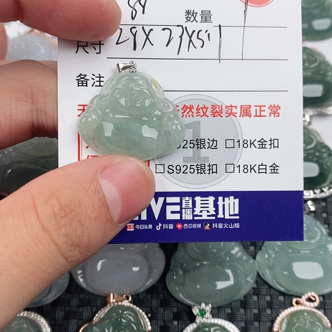 翡翠银S925镶嵌颈饰