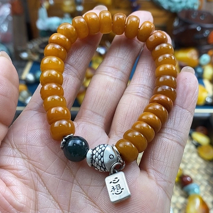 未镶嵌蜜蜡手串手串