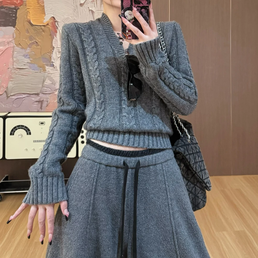 【LLU李】厚毛衣打底衫显瘦简约百搭复古上衣 LLU-1820125