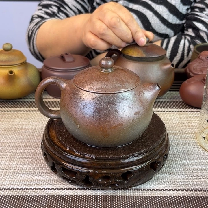 紫砂茶壶底槽清柴烧260cc