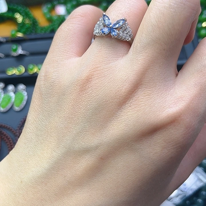 颈饰坦桑石银S925镶嵌