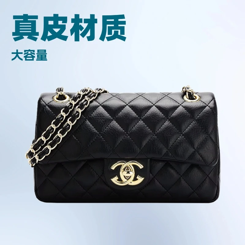 香港带购正品牛皮女款单肩送礼包包真皮女斜挎单肩包通勤时尚百搭