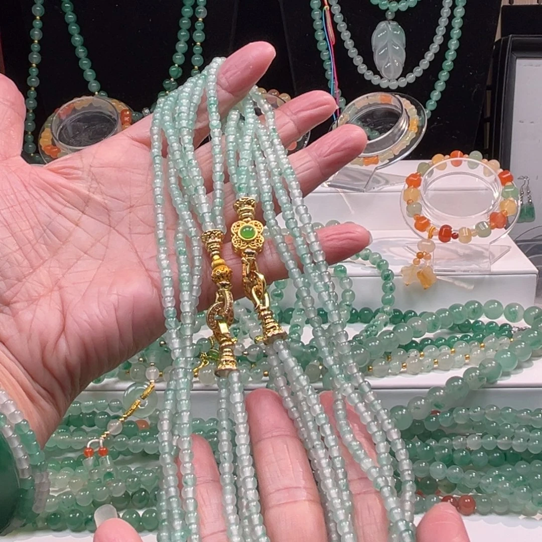 石英质玉合金项链卡4双扣头