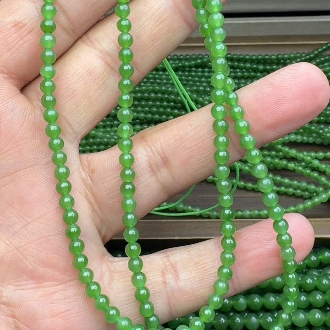 和田玉未镶嵌颈饰碧玉冰阳绿卡4