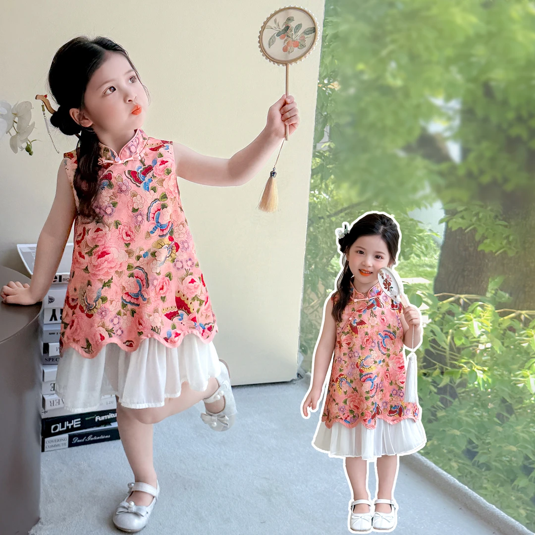 女童汉服夏款儿童古装连衣裙2025新款中国风夏装宝宝公主裙子夏季