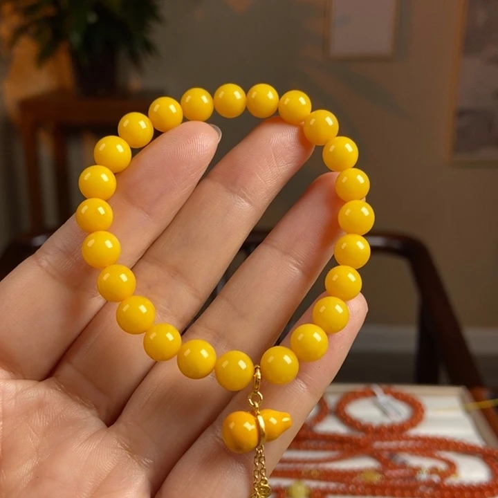 琥珀手链未镶嵌蜜蜡手串7
