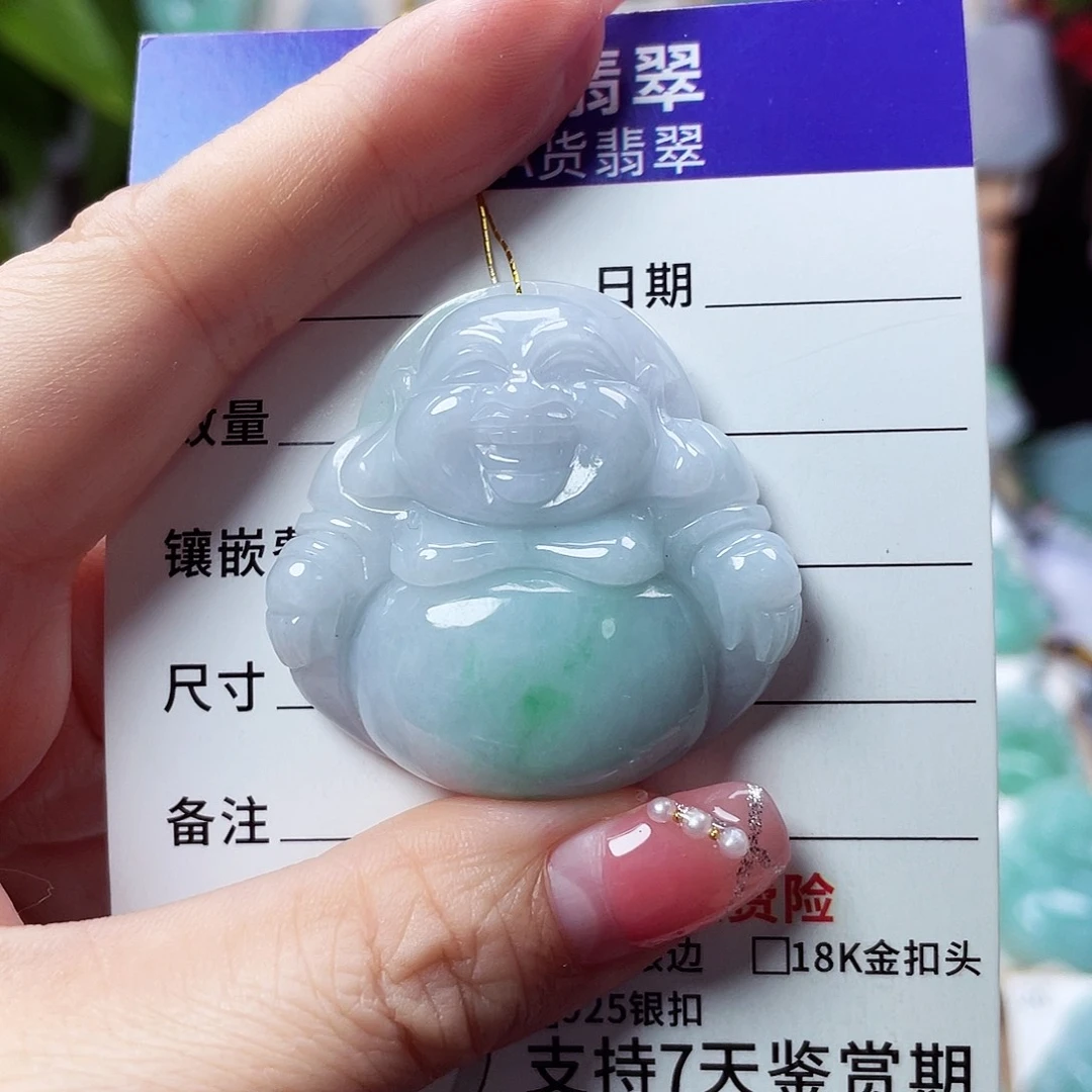 翡翠未镶嵌颈饰佛公63