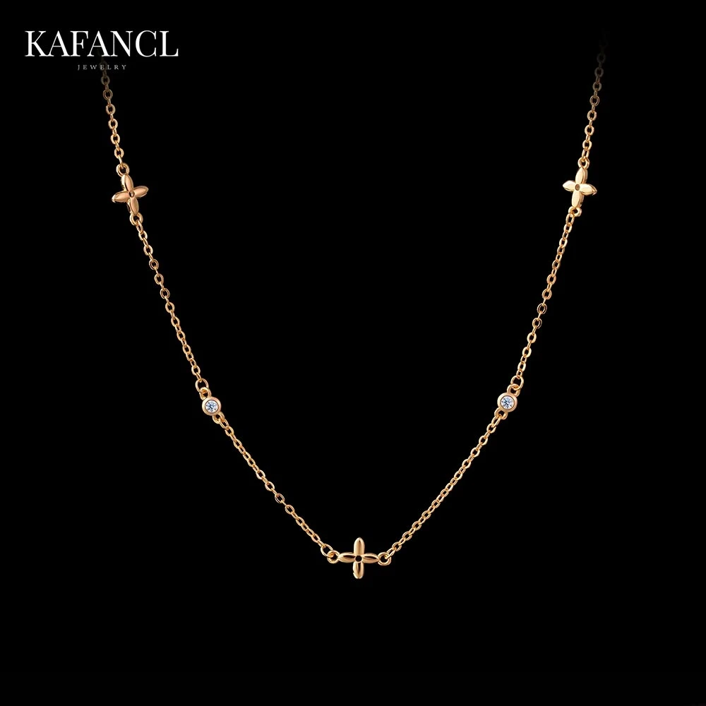 红楼 链子925银 镀K金 星光泡泡项链 ZF-B641