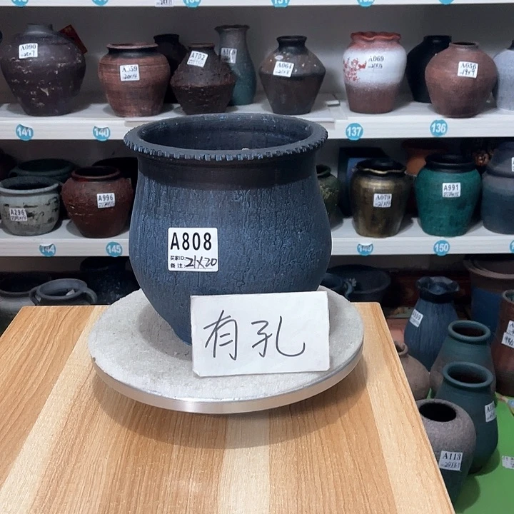 红陶手工制作工艺花盆