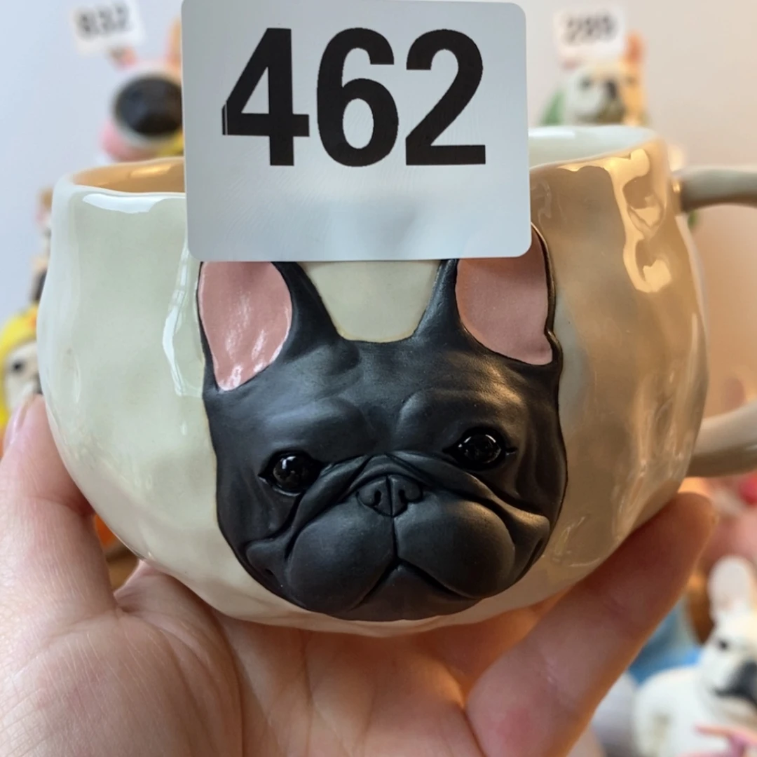 【闪购商品】陶瓷法斗水杯摆件微462