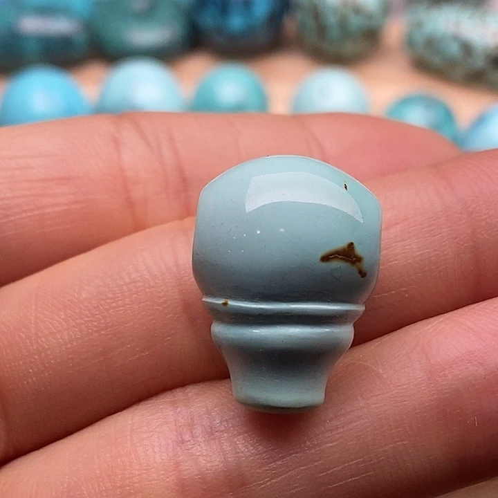 绿松石未镶嵌湖北原矿高瓷无优化绿松石