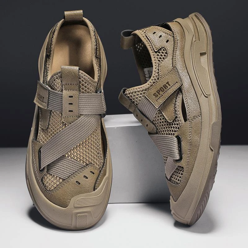 俞兆林凉鞋男夏季外穿防滑镂空运动网鞋男士司机开车包头沙滩潮鞋