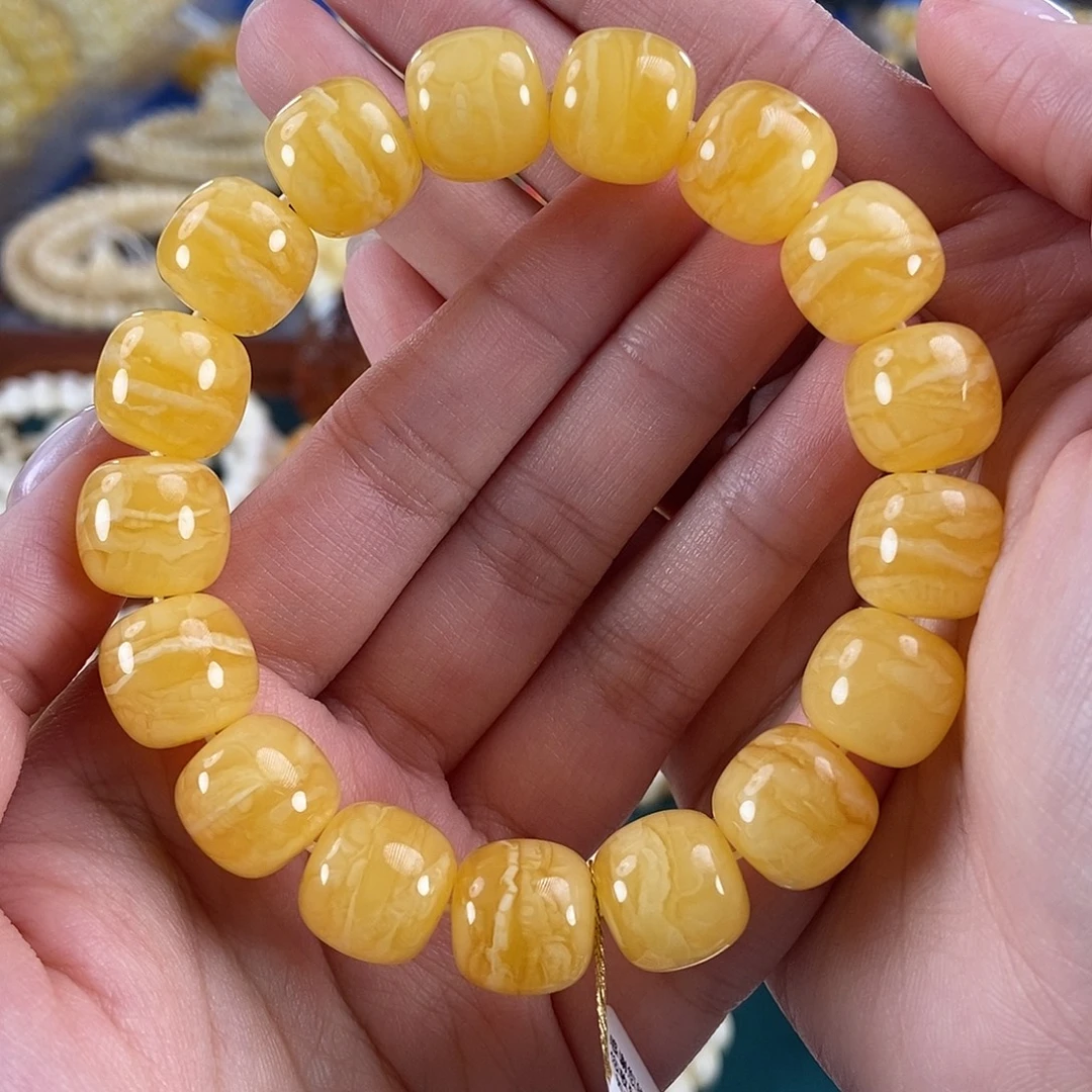 琥珀未镶嵌珠宝奇石13 23.26 橘蜡虎皮纹同料