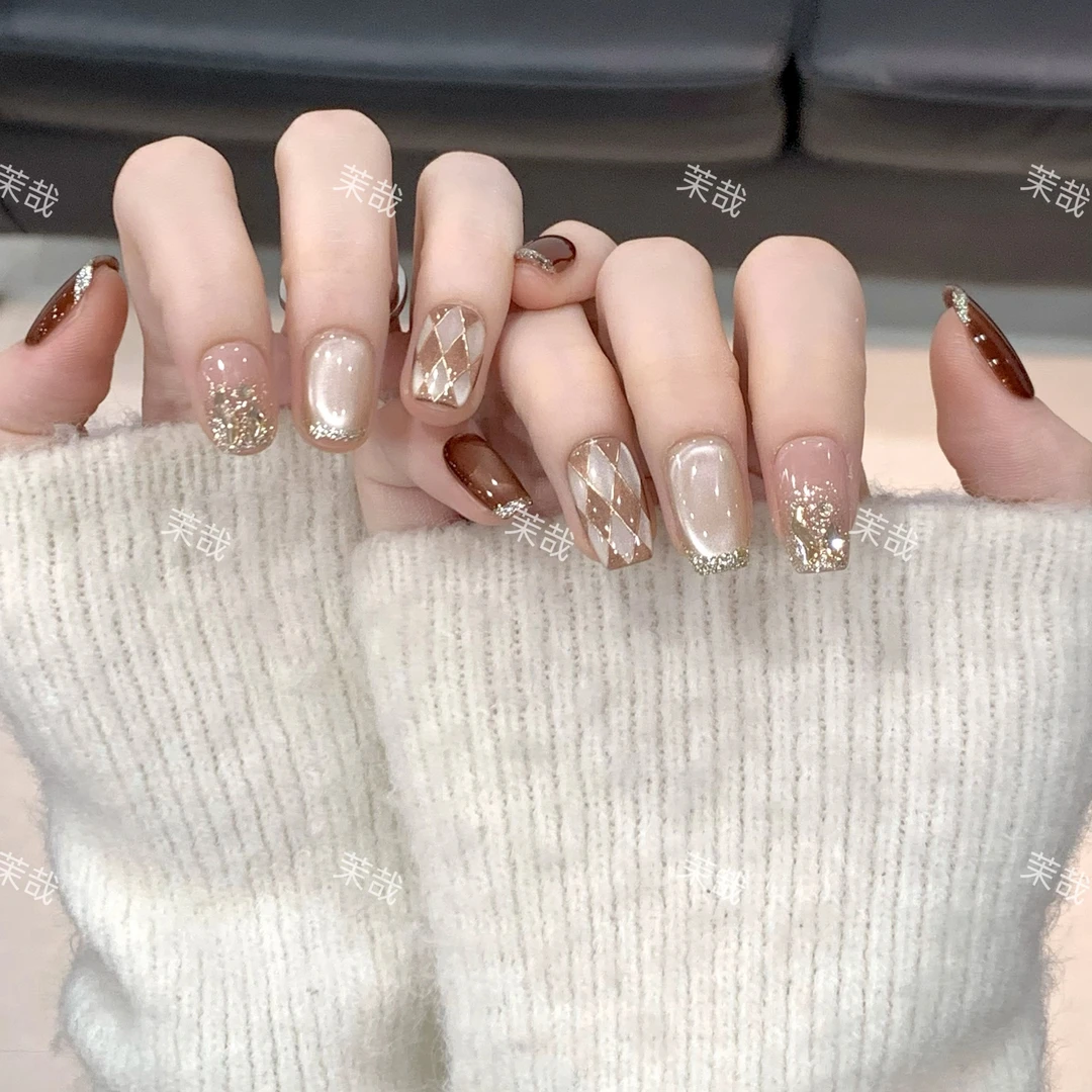 茉哉V【可露丽】纯手工定制美甲可拆卸穿戴甲G0001