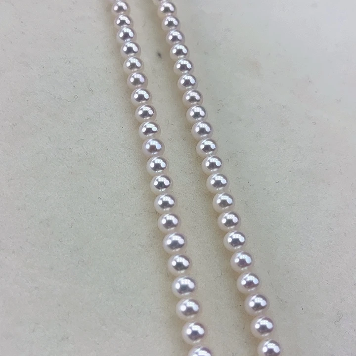 淡水珍珠颈饰银S925镶嵌卡5极光炫彩镜面光