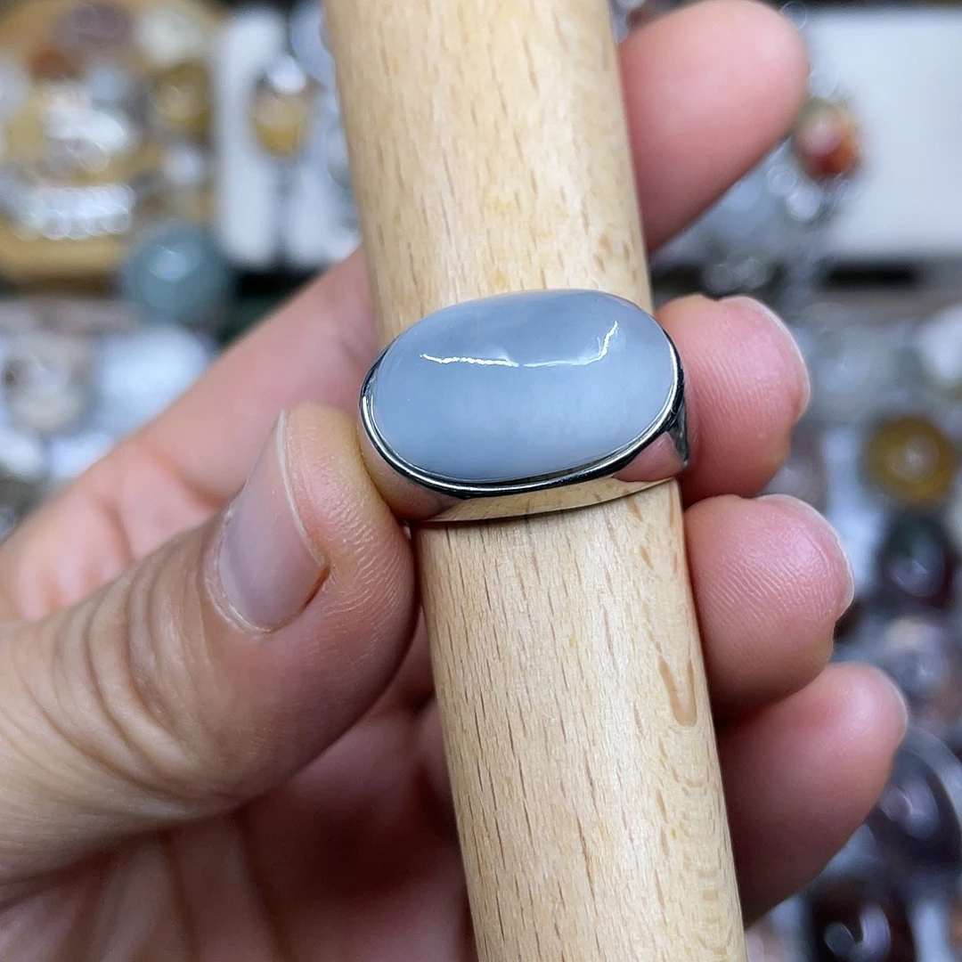 【闪购商品】银S925镶嵌珠宝半成品水晶戒指