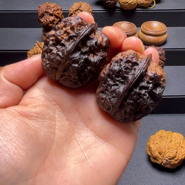 文玩核桃把件L紫衣将军磅38