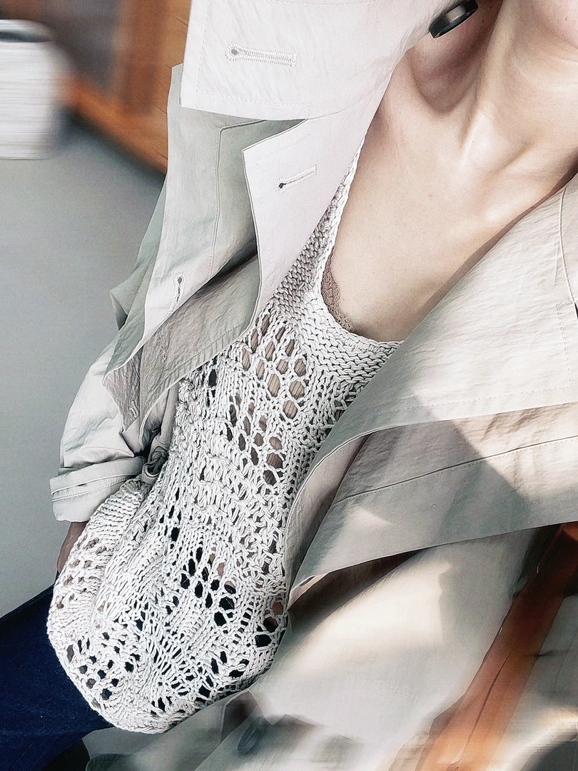 Z-0 棉质手钩镂空圆领休闲背心