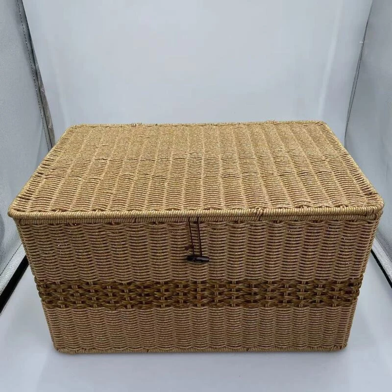 B175收纳箱加固大号双把手收纳手工编织47*30*26