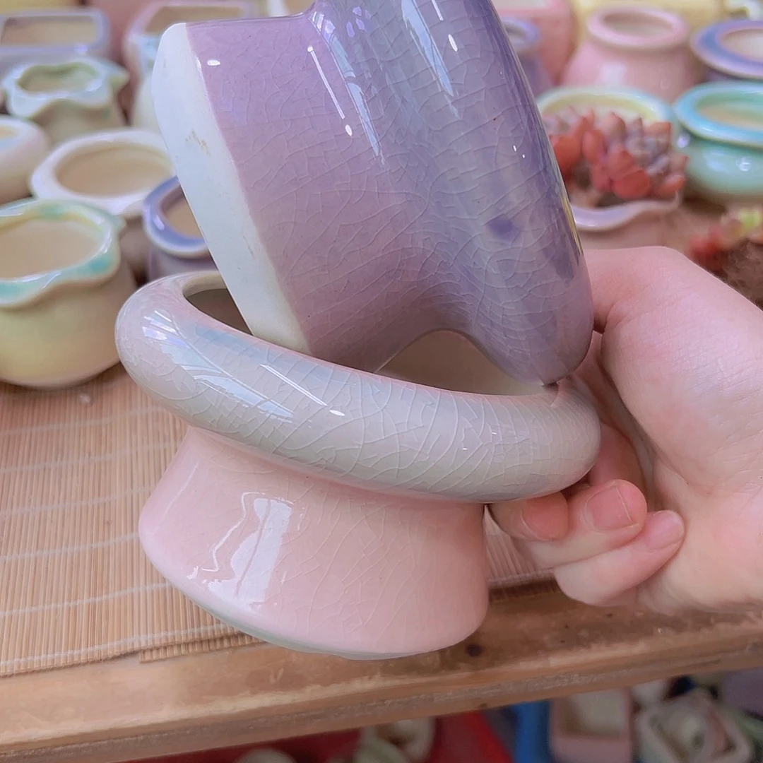 陶瓷花盆当场满12包邮