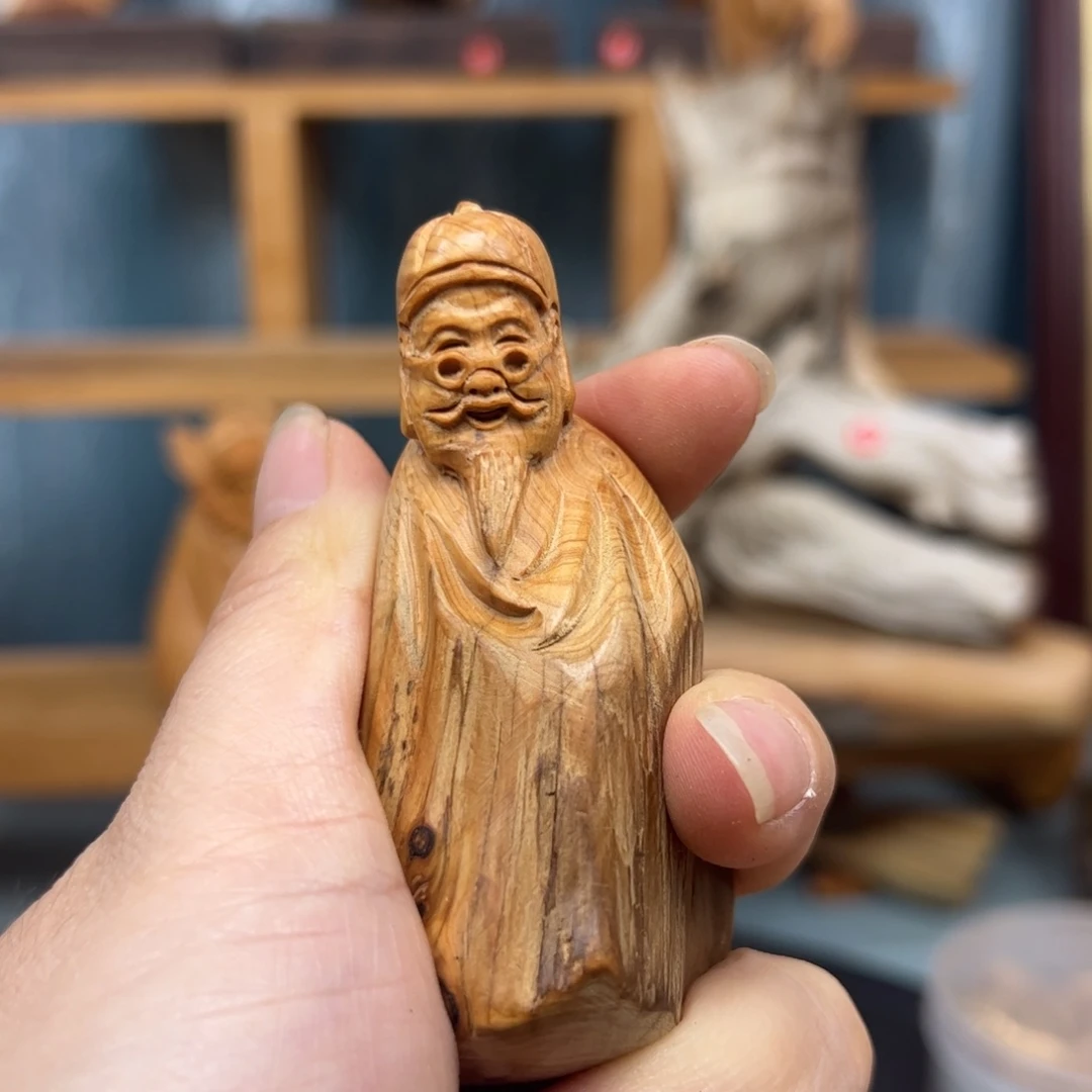木崖柏木摆件手把件