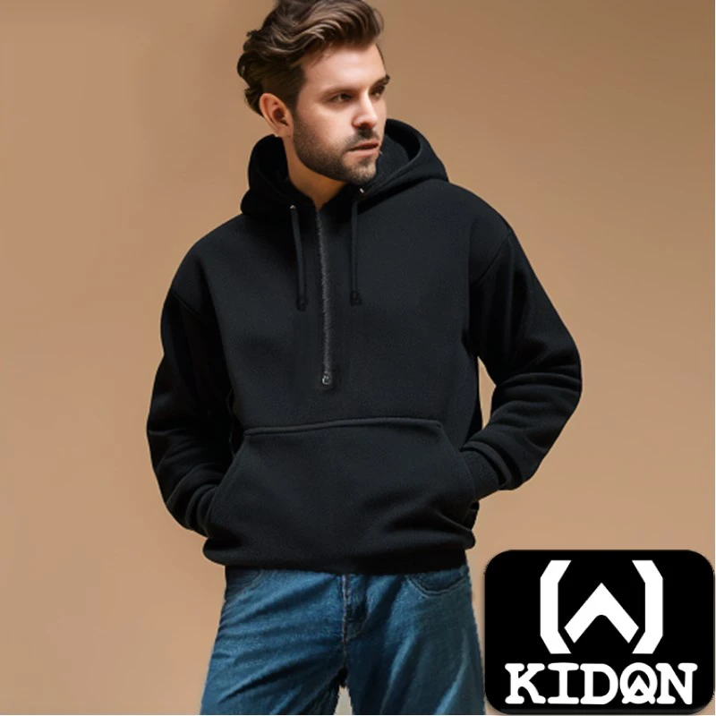 KIDON斯派克SPIKE抓绒衣秋冬保暖套头摇粒绒连帽卫衣抓绒套头帽衫