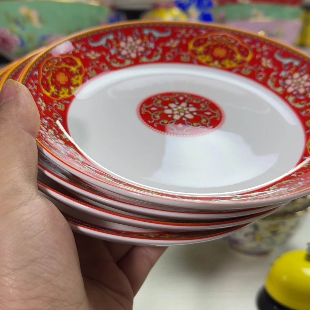 景德镇珐琅彩餐具6只