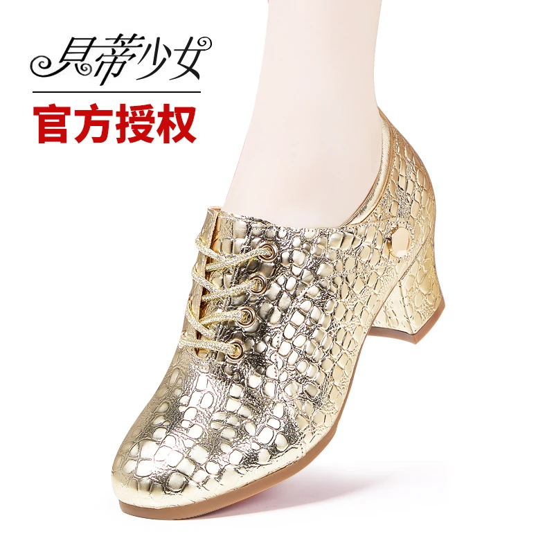 跳舞鞋2025新款成人拉丁舞软底粗跟广场跳舞交谊舞舞蹈鞋日常好穿