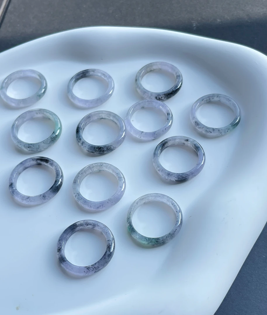 特色紫山水墨乌鸡翡翠戒圈多样性发其一