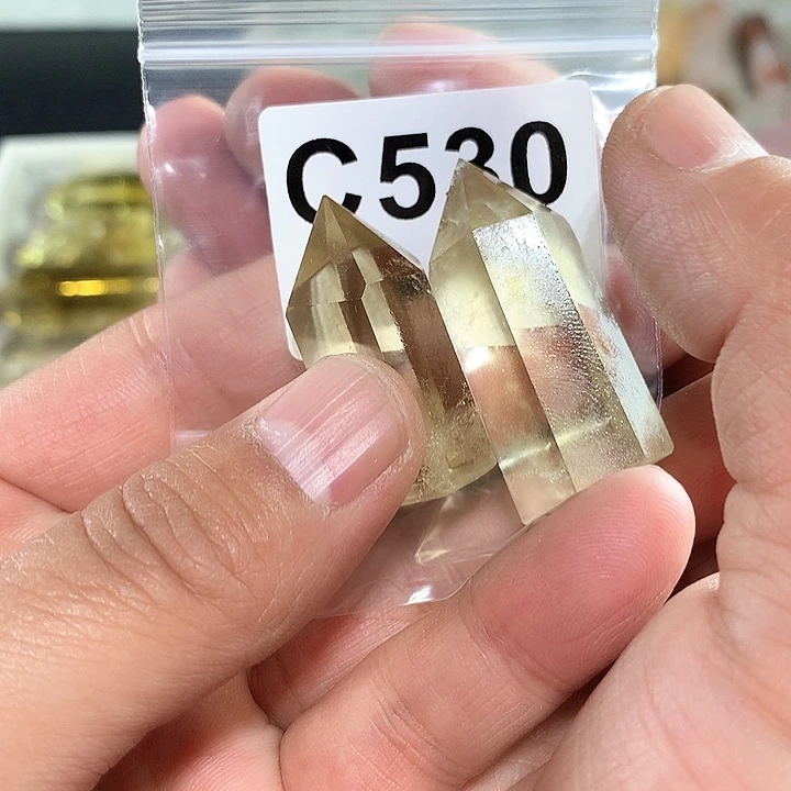 黄晶天然水晶柱子C530未镶嵌李*源