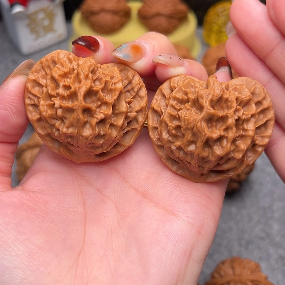 把件文玩核桃毕业精品精配桃心龙鳞46.8全品绝配