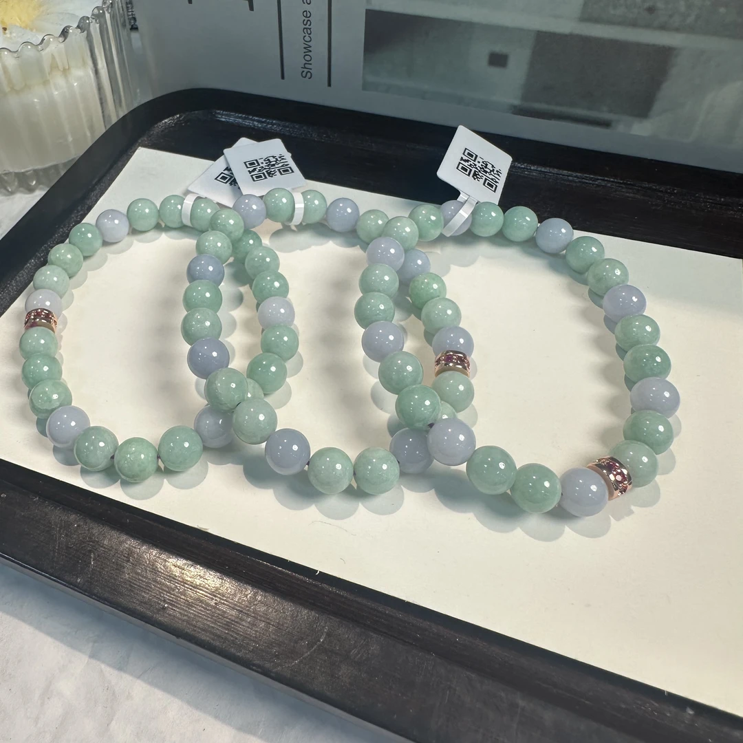 【小院甄选】原创翡翠单圈手链约7mm 多样性发一件 ESS1531