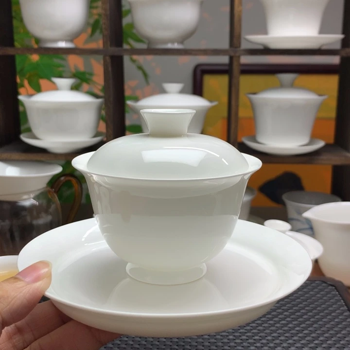 秋***里盖下130ml大高足+壶承14cm