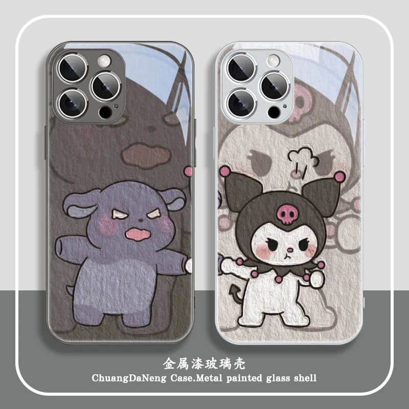 适用华为/苹果17/小米/vivo/oppo油画库洛米巴库简约小众手机壳